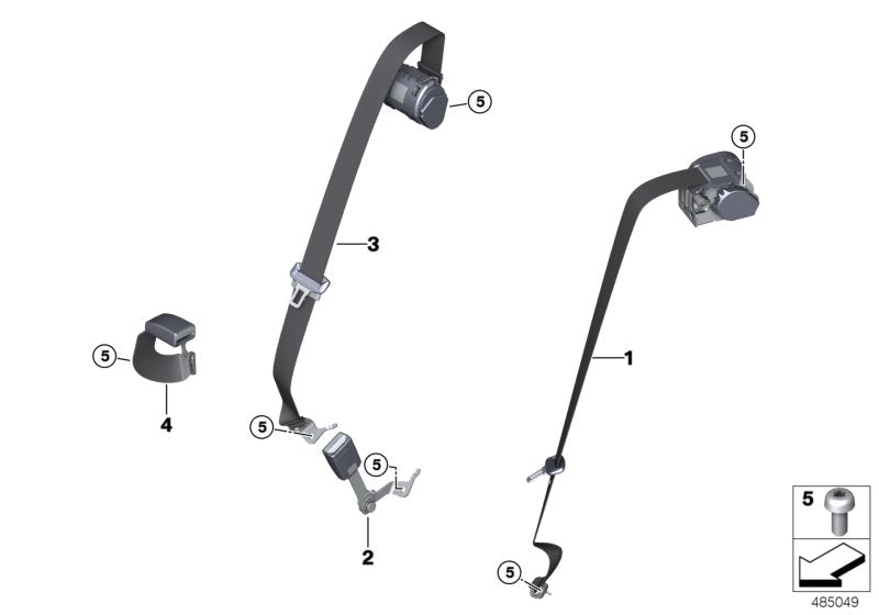 Genuine BMW 72117444900 G32 Lower Belt Rear Center (Inc. 620dX, 630dX & 640dX) | ML Performance UK UK Car Parts