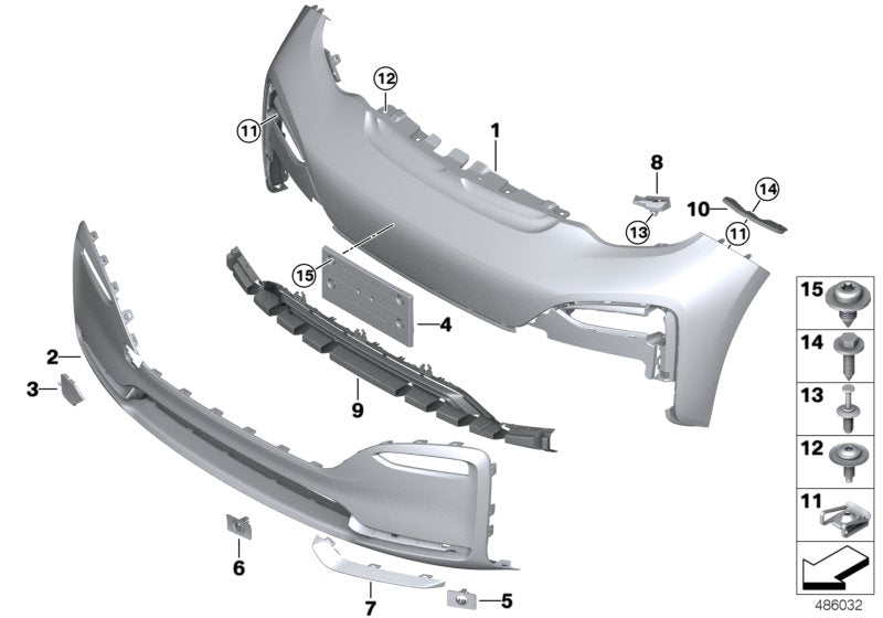 Genuine BMW 51117491121 TriCover, Bumper, Front Left GREY (Inc. i3s 120Ah Rex, i3s 120Ah & i3s 94Ah) | ML Performance UK UK Car Parts