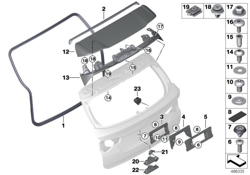 Genuine BMW 51248082246 Spoiler Upper Shell Primed (Inc. X3 M) | ML Performance UK UK Car Parts