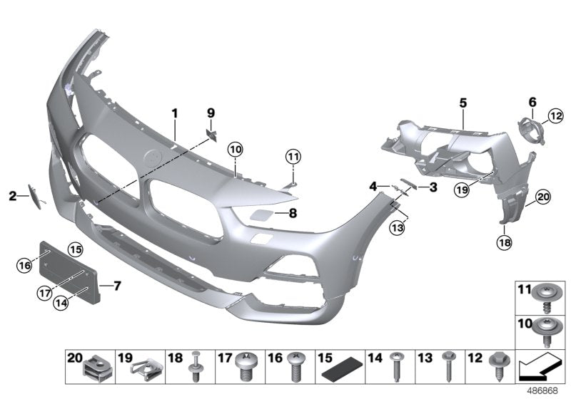 Genuine BMW 51117428934 F39 Support, Fog Lamp Right (Inc. X2) | ML Performance UK UK Car Parts