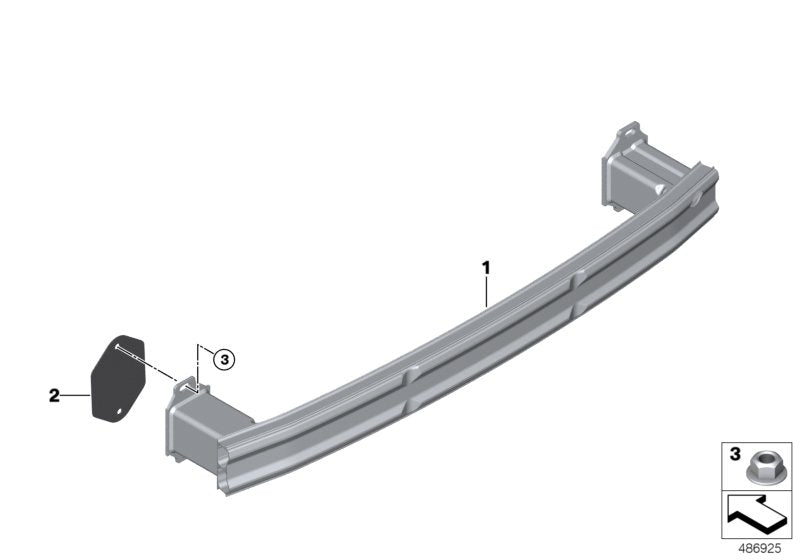 Genuine BMW 51127426444 F39 Carrier, Bumper Rear (Inc. X2) | ML Performance UK UK Car Parts