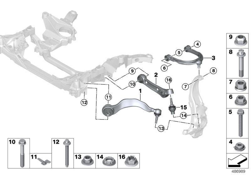 Genuine BMW 31106871543 Wishbone, Bottom, With Rubber Mount Left (Inc. M760iX & M760LiX) | ML Performance UK UK Car Parts