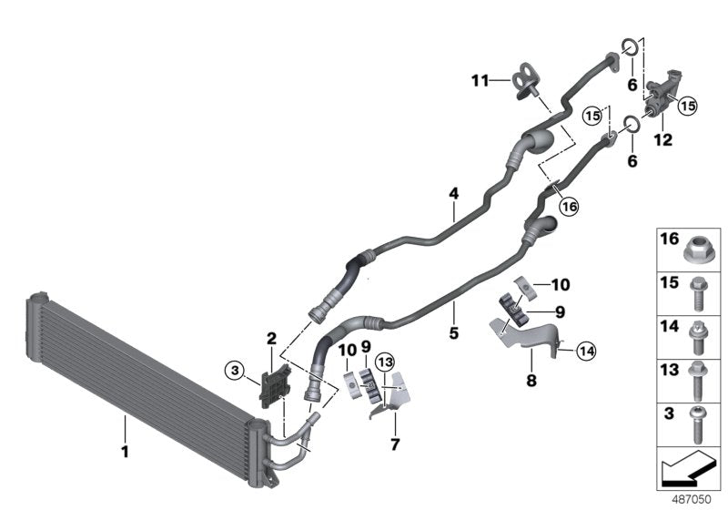 Genuine BMW 17228689545 G14 F92 F91 Transmission Oil Cooler Line, Return (Inc. M850iX, M5 & M8) | ML Performance UK UK Car Parts