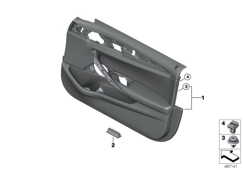 Genuine BMW 51417476826 G30 G31 Door Trim Panel, Front Right MOKKA (Inc. 520d ed, 540i & 530i) | ML Performance UK UK Car Parts