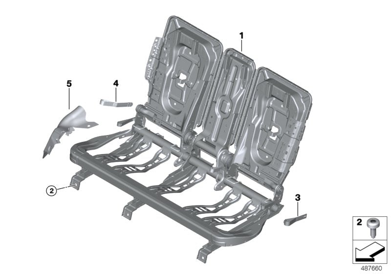 Genuine BMW 52207432602 F46 Unlocking Loop AUSSEN (Inc. X1 & 218i) | ML Performance UK UK Car Parts