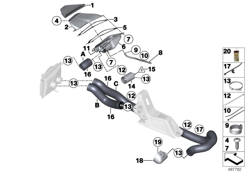 Genuine BMW 51748424596 Ventilation Hose D=80 mm (Inc. M4 GT4 & M6 GT3) | ML Performance UK UK Car Parts