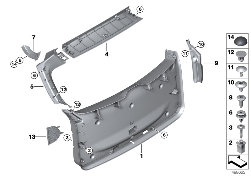 Genuine BMW 51497470638 G01 Trim Panel For Trunk, Inner Right CANBERRABEIGE (Inc. X3) | ML Performance UK UK Car Parts