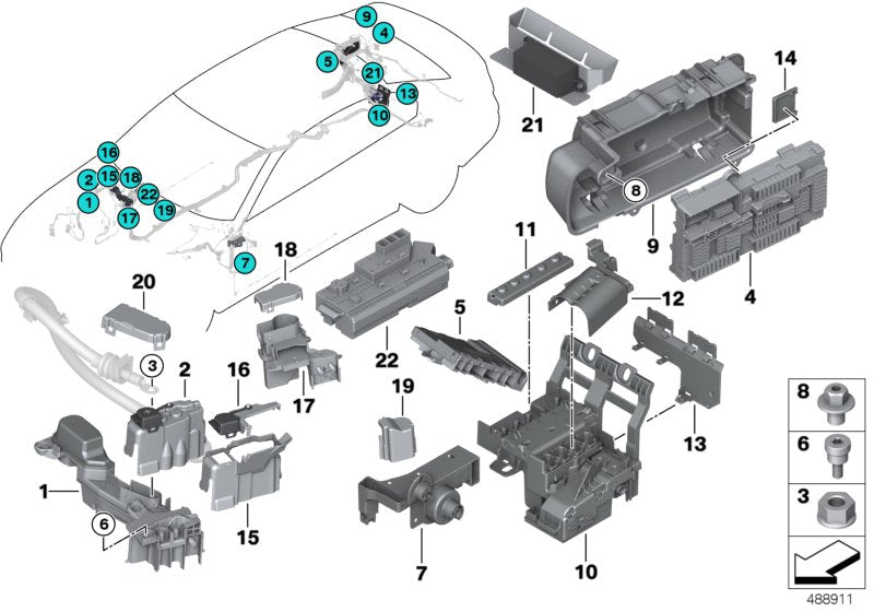 Genuine BMW 61146837090 F90 G11 G31 Power Distribution Box, Rear HIGH (Inc. 520d, 730Li & 730Ld) | ML Performance UK UK Car Parts