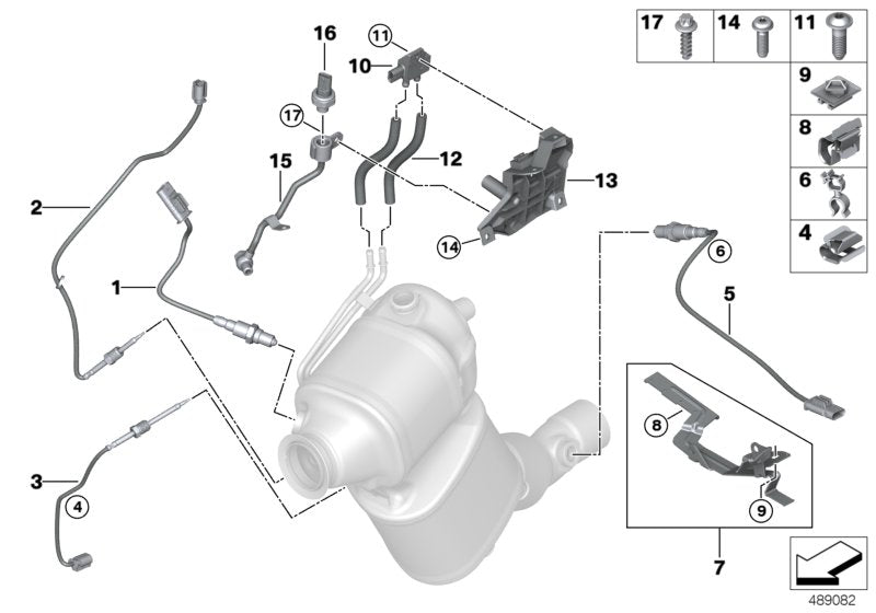 Genuine BMW 13628593852 G14 G02 G31 Oxygen Sensor L=510 (Inc. 320d, 525d & X3 18d) | ML Performance UK UK Car Parts