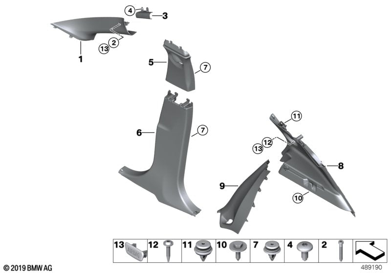 Genuine BMW 51437426412 F39 Deformation Panel, A-Pillar, Right (Inc. X2) | ML Performance UK UK Car Parts