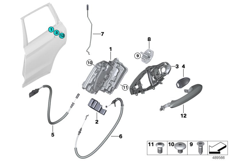 Genuine BMW 51227473150 G02 System Latch, Right US (Inc. X3 & X4 30iX) | ML Performance UK UK Car Parts