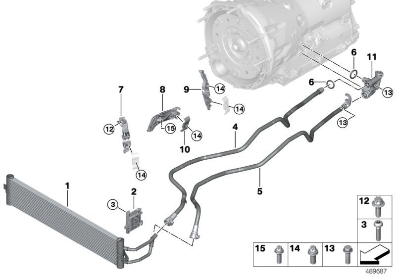 Genuine BMW 17118643128 G16 G30 G31 Bracket For Transmission Oil Cooler (Inc. 840iX, 630i & 740Li) | ML Performance UK UK Car Parts