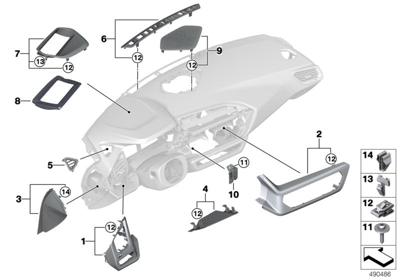 Genuine BMW 51459475704 G29 Trim Center Stack Top Center QUARZSILBER (Inc. Z4 20i & Z4 30i) | ML Performance UK UK Car Parts