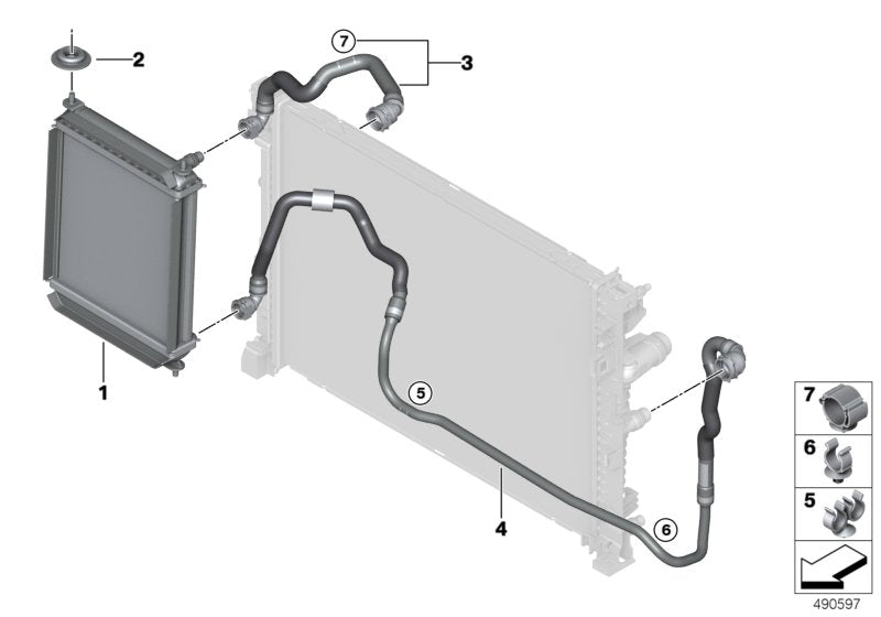 Genuine BMW 17127562166 G07 G05 G06 Line From Radiator (Inc. X5 30dX, X6 30dX & X7 40iX) | ML Performance UK UK Car Parts