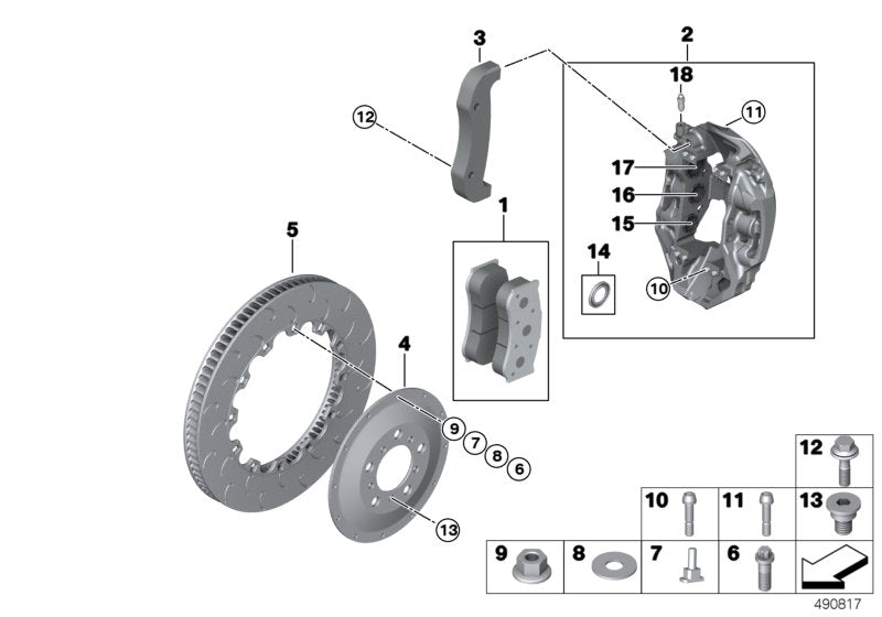 Genuine BMW 34108431183 Brake-Disk Chamber VORNE/FRONT (Inc. M4 GT4) | ML Performance UK UK Car Parts