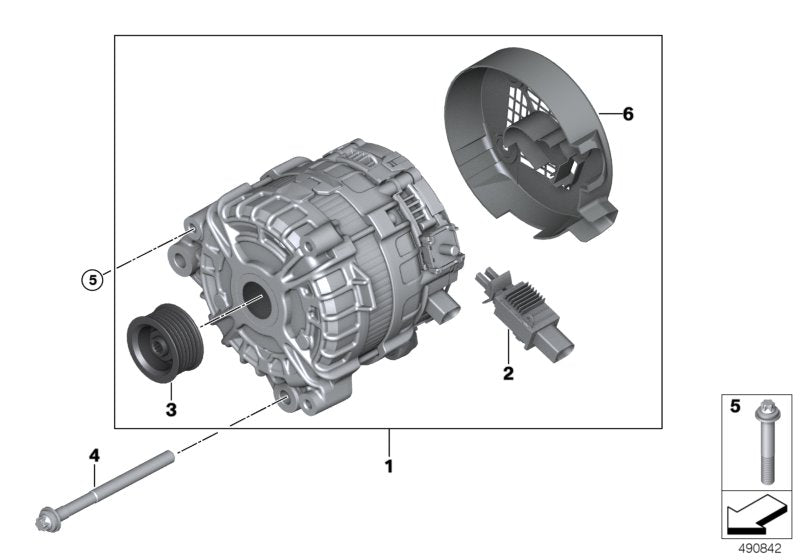 Genuine BMW 12318635482 G14 G16 Cover Cap, Alternator (Inc. 520d, 540i & 530d) | ML Performance UK UK Car Parts