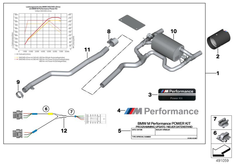 Genuine BMW 18302407185 F36 F33 Valve-Controlled Muffler M PERFORMANCE (Inc. 440i, 340i & 340iX)