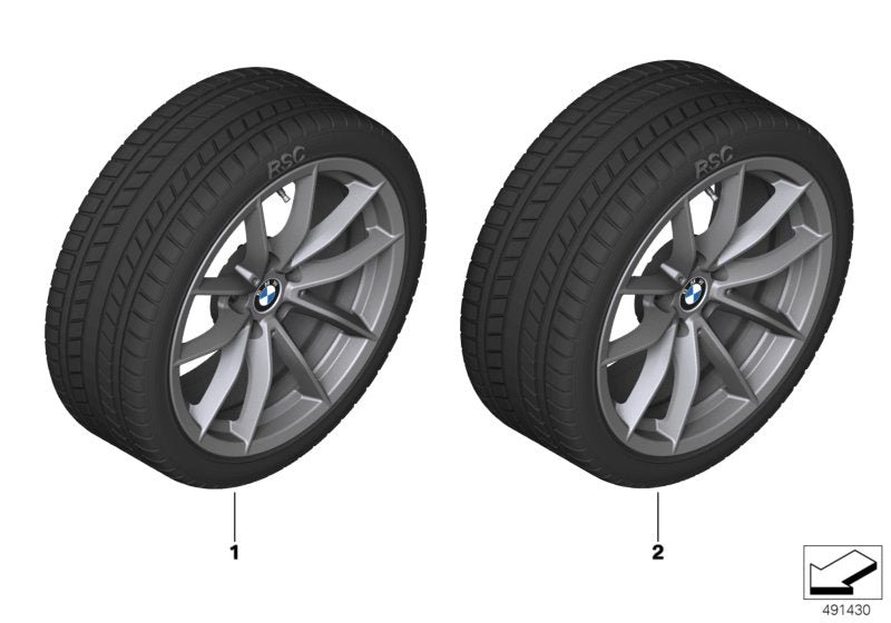 Genuine BMW 36112462580 G29 Rdc Wheel & Tire Set Winter Ferricgrey 225/50R17 98H (Inc. Z4 M40i, Z4 30i & Z4 20i) | ML Performance UK UK Car Parts