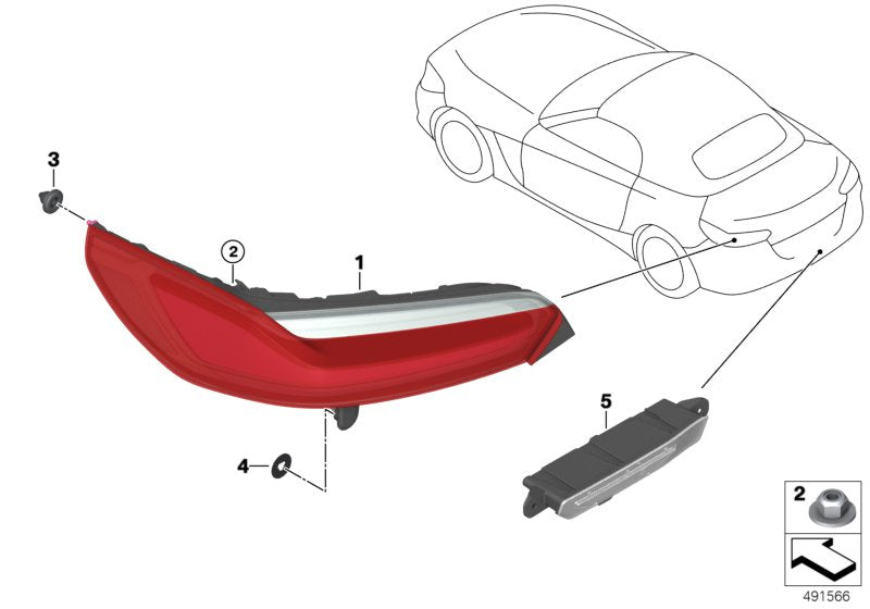 Genuine BMW 63217450452 G29 Rear Light Bumper (Inc. Z4 30i & Z4 M40i) | ML Performance UK UK Car Parts