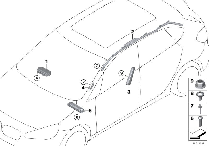 Genuine BMW 72127301296 Head Airbag, Right (Inc. 216i, 225xe & 218i) | ML Performance UK UK Car Parts