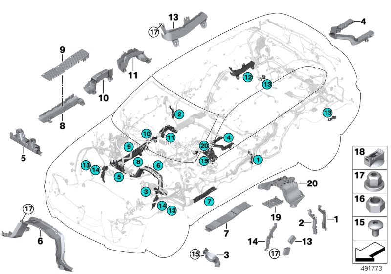 Genuine BMW 61139132860 E71 F16 Wiring Duct, Front Right (Inc. X5) | ML Performance UK UK Car Parts