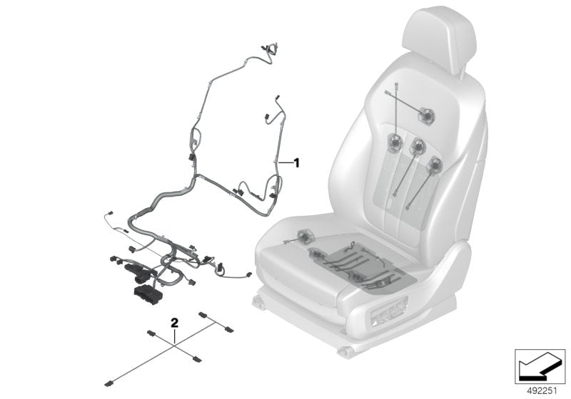 Genuine BMW 61128714226 G05 G07 Wiring Set Seat Right (Inc. X7) | ML Performance UK UK Car Parts