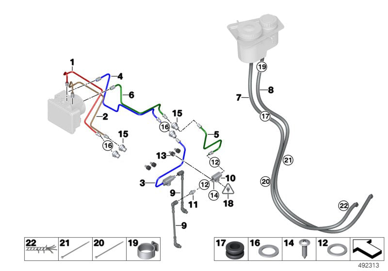 Genuine BMW 34308431126 Brake Pipe MASTER>BLOCK (Inc. M4 GT4) | ML Performance UK UK Car Parts