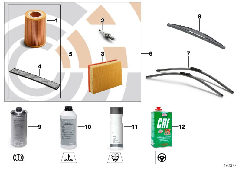 Genuine BMW 88002157538 E46 Service Kit For Inspection Ii VALUE LINE (Inc. 318Ci, 316Ci & 316ti) | ML Performance UK UK Car Parts