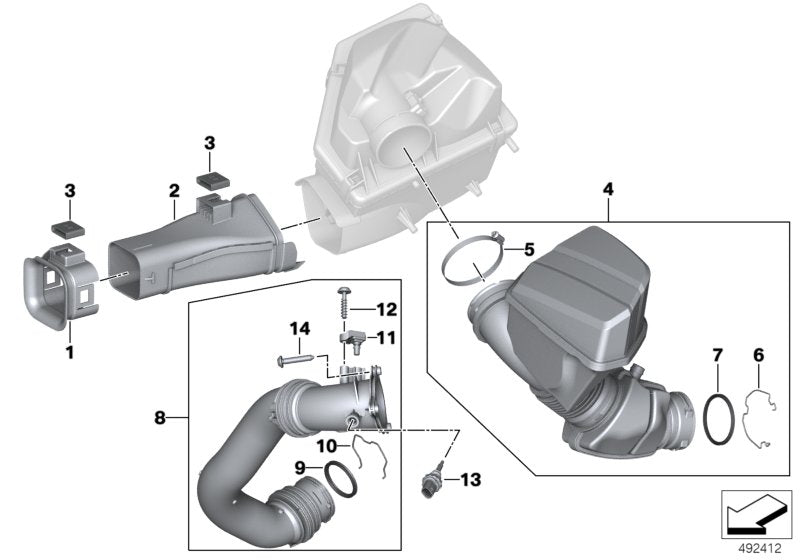 Genuine BMW 13718656982 G29 Filtered Air Pipe With Resonator (Inc. Z4 20i) | ML Performance UK UK Car Parts