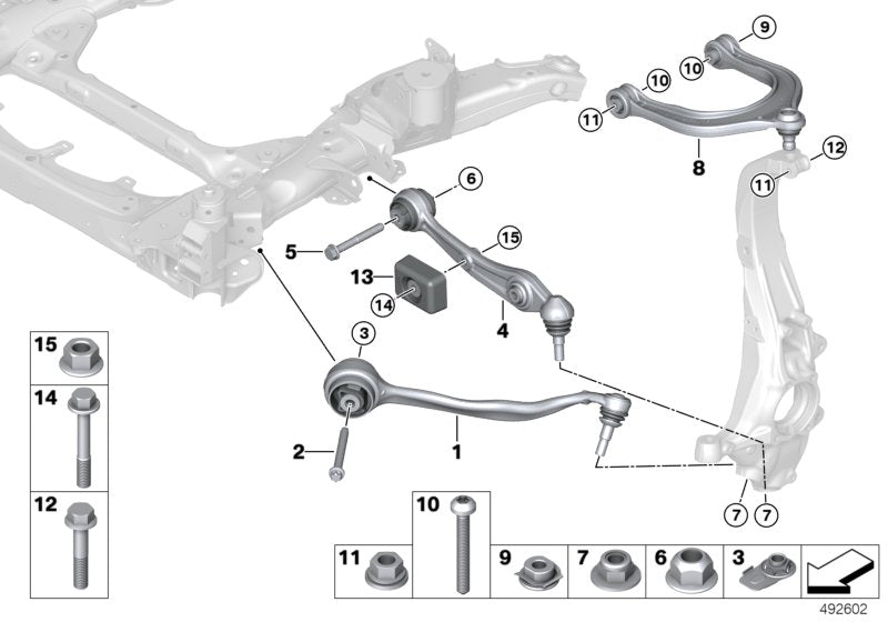 Genuine BMW 31106884584 G07 G05 G06 Vibration Absorber Wishbone (Inc. X5 40i, X7 30dX & X6 30iX) | ML Performance UK UK Car Parts