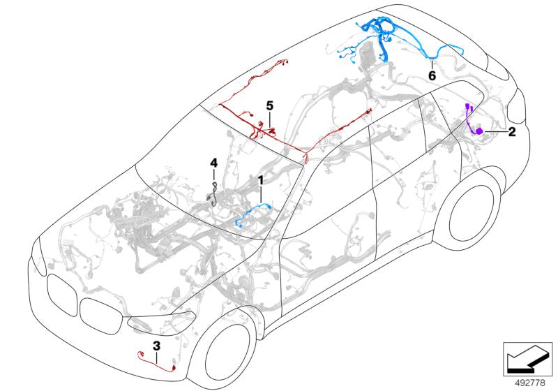 Genuine BMW 61126992401 G02 G01 Wiring Harness Mid-Range Speaker Front (Inc. X4 & X3 20i) | ML Performance UK UK Car Parts