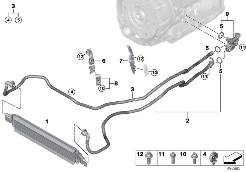 Genuine BMW 17228654897 G29 Transmission Oil Cooler Line, Flow (Inc. Z4 M40i, Z4 30i & Z4 20i) | ML Performance UK UK Car Parts