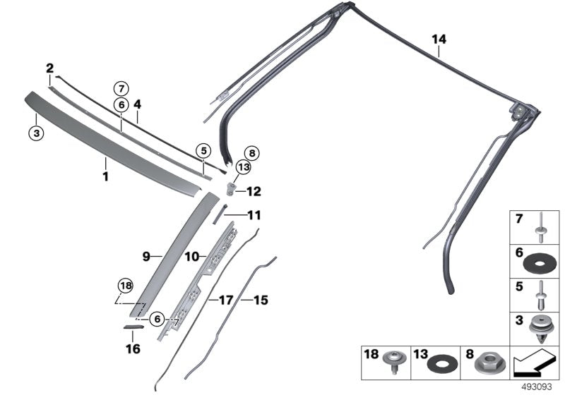 Genuine BMW 51337479035 I15 Foam Adhesive Tape Windshield Panel Trim (Inc. i8) | ML Performance UK UK Car Parts