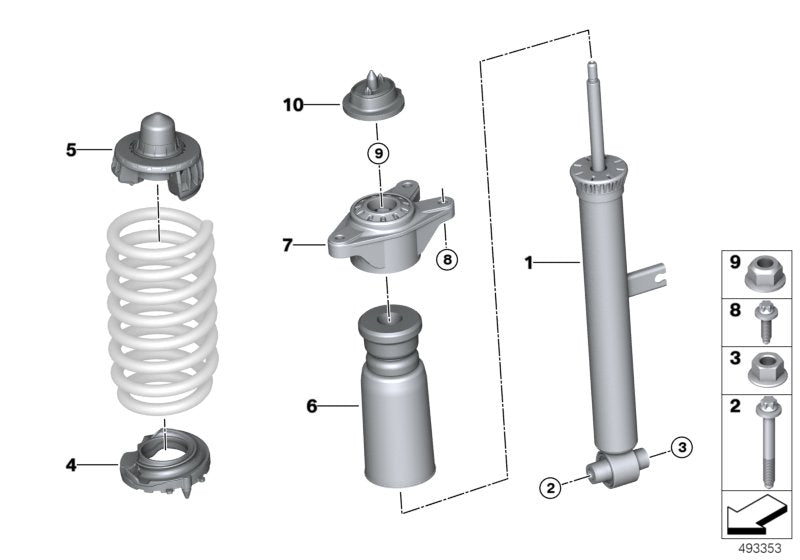 Genuine BMW 33526879207 G29 Spring Strut, Rear (Inc. Z4 20i & Z4 30i) | ML Performance UK UK Car Parts