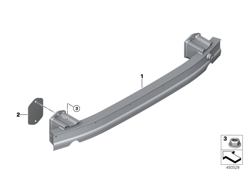 Genuine BMW 51127472181 G16 Carrier, Bumper Rear (Inc. 840i & 840iX) | ML Performance UK UK Car Parts