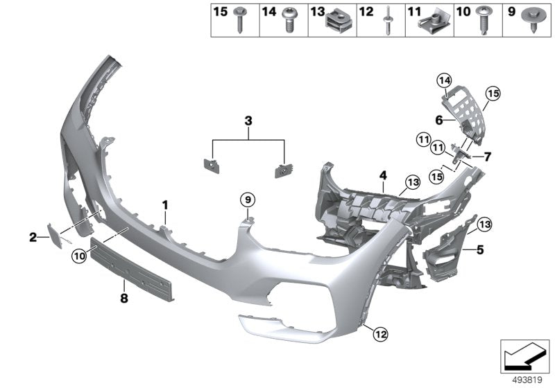 Genuine BMW 51117421849 G05 Guide, Bumper, Left (Inc. X5) | ML Performance UK UK Car Parts