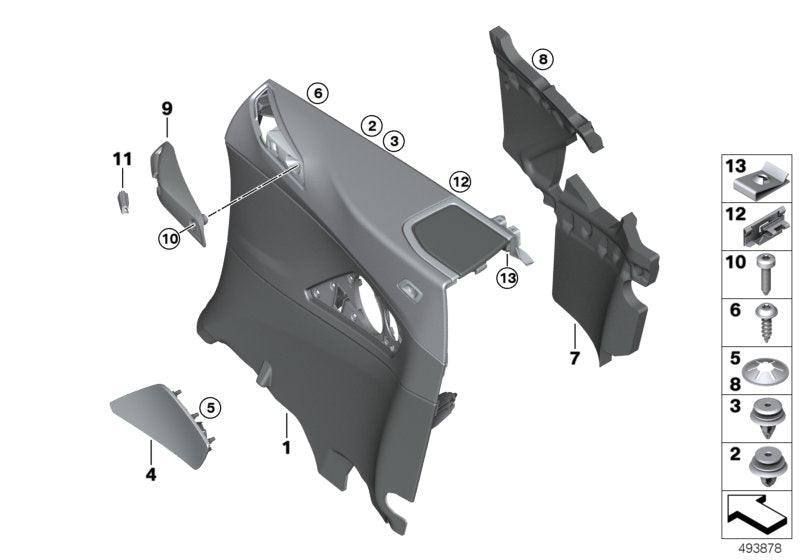 Genuine BMW 51437939013 F91 G14 Cover, Belt Outlet, Left (Inc. 840dX, 840iX & M8) | ML Performance UK UK Car Parts