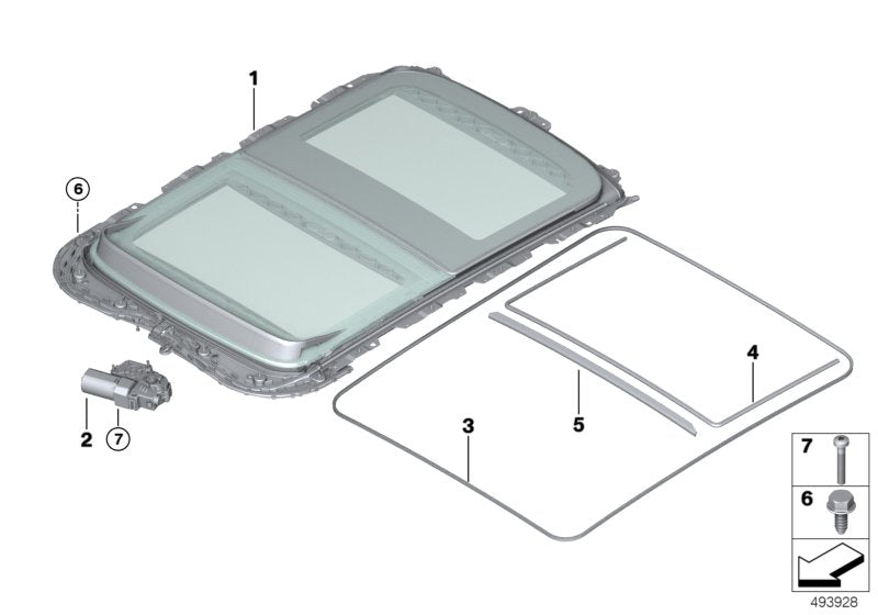 Genuine BMW 54107379621 F55 Rain Gutter Seal (Inc. Cooper ALL4, JCW ALL4 & Cooper D) | ML Performance UK UK Car Parts