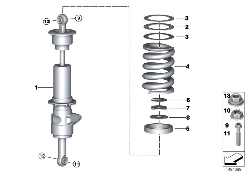 Genuine BMW 33508419995 Rear Coil Spring 190,64-57-173 (Inc. M6 GT3) | ML Performance UK UK Car Parts