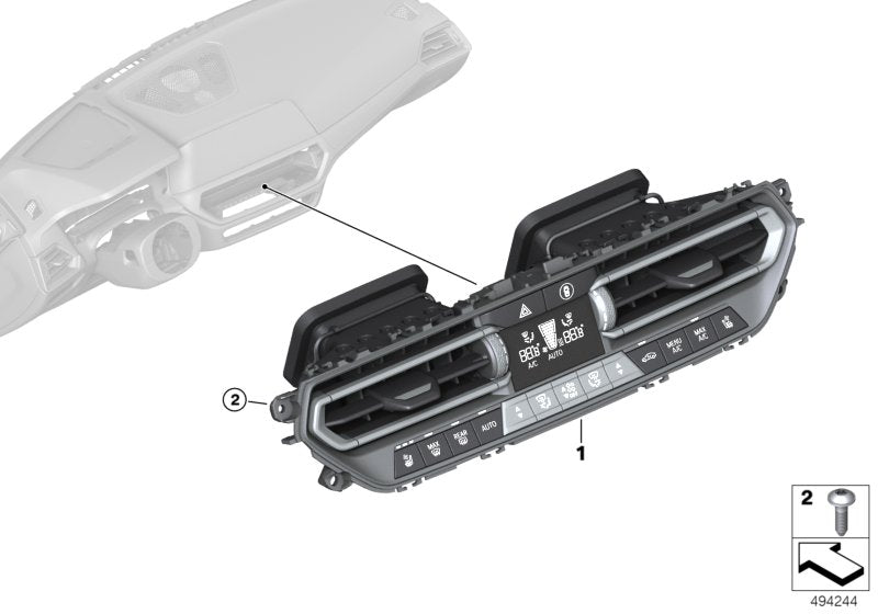 Genuine BMW 64119459480 G21 G29 G20 Automatic Air Conditioning Control (Inc. 320d, 320iX & Z4 30i) | ML Performance UK UK Car Parts