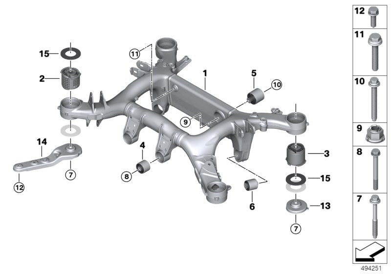 Genuine BMW 33316873232 G14 G15 Rear Axle Carrier (Inc. 840iX, 840i & M850iX) | ML Performance UK UK Car Parts