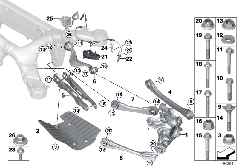 Genuine BMW 33306850562 G14 G15 Wheel Carrier, Rear Right (Inc. 840dX, 840iX & M850iX) | ML Performance UK UK Car Parts