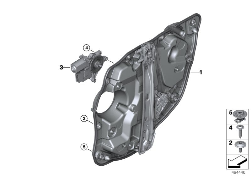 Genuine BMW 51358498856 G20 G21 Carrier, Door Rear Right (Inc. 330dX, M340iX & 330e) | ML Performance UK UK Car Parts