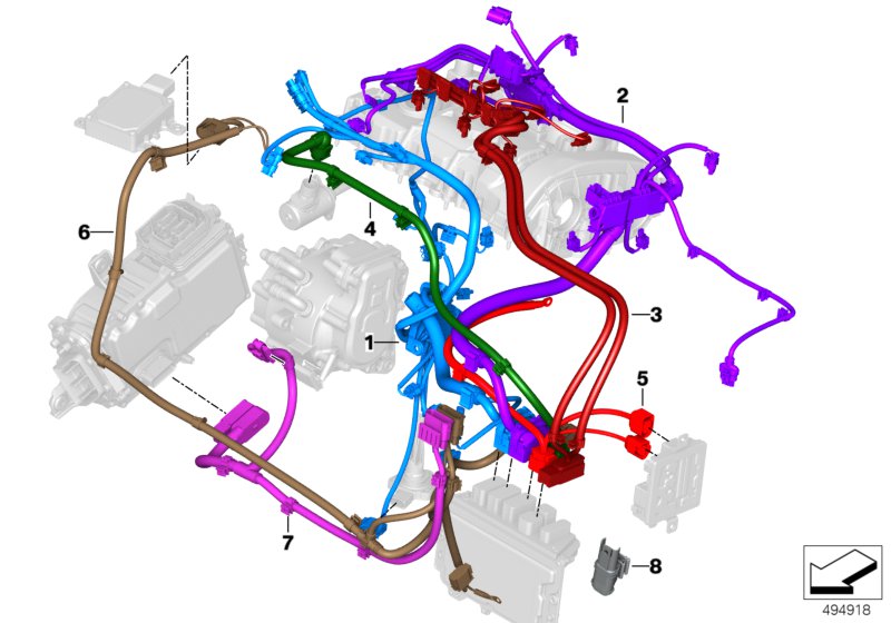 Genuine BMW 12538691578 I12 I15 Wiring Harness, Engine Trans. Module (Inc. i8) | ML Performance UK UK Car Parts