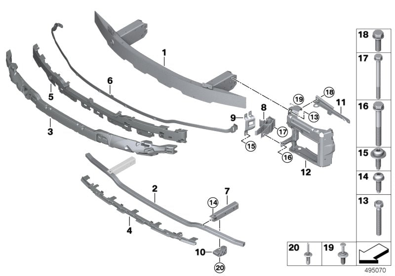 Genuine BMW 51117422227 G20 Crossbrace, Rear Left (Inc. 318d, 320dX & 330e) | ML Performance UK UK Car Parts