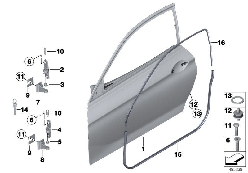 Genuine BMW 41508424259 Mount For Hinge LH LOWER (Inc. M6 GT3) | ML Performance UK UK Car Parts