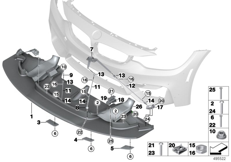 Genuine BMW 51628431763 Tension Rope SPLITTER OUTS. (Inc. M4 GT4) | ML Performance UK UK Car Parts