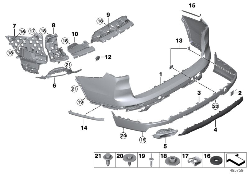 Genuine BMW 51127487527 G07 Support, Bumper, Rear Left (Inc. X7) | ML Performance UK UK Car Parts