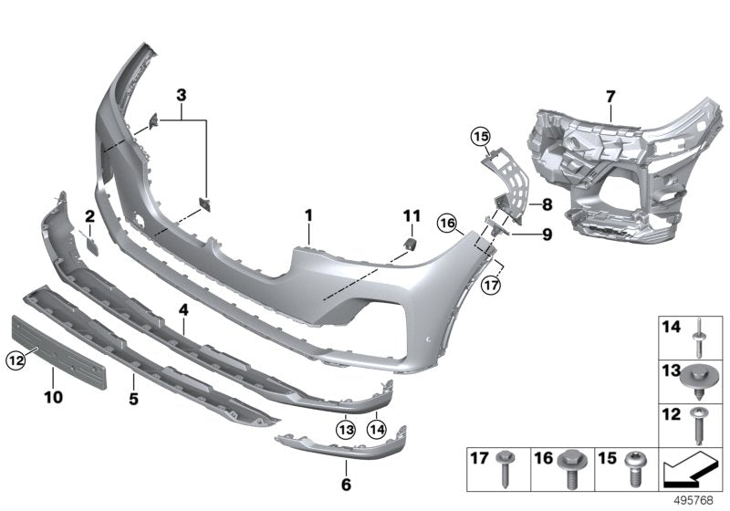 Genuine BMW 51117458363 G07 Bumper Guide Upper Left (Inc. X7) | ML Performance UK UK Car Parts