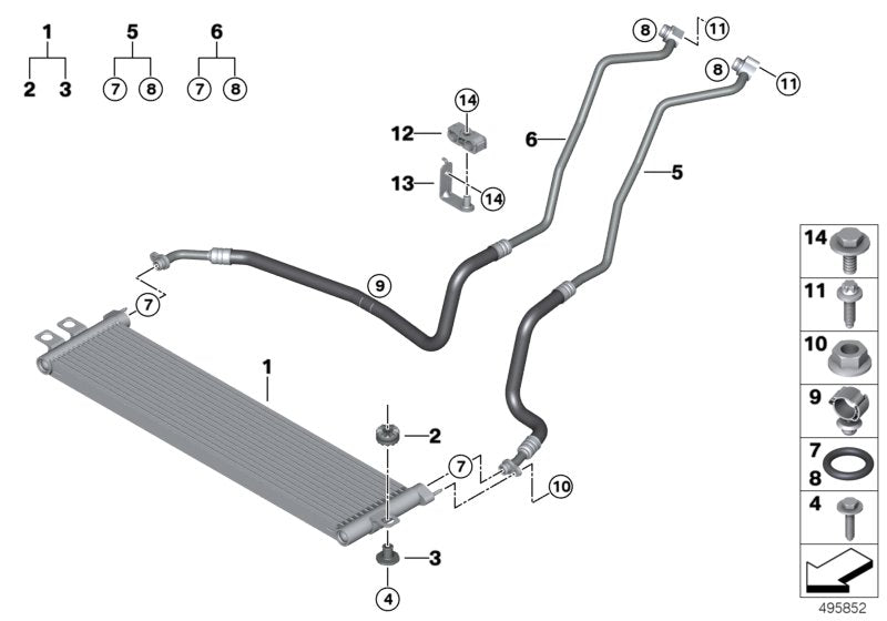 Genuine BMW 17228053477 Engine Oil Cooler Pipe, Return (Inc. X3 M & X4 M) | ML Performance UK UK Car Parts